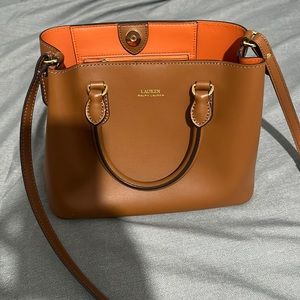 Ralph Lauren, midsize, brown bag, leather, gently used. Smoke-free home.